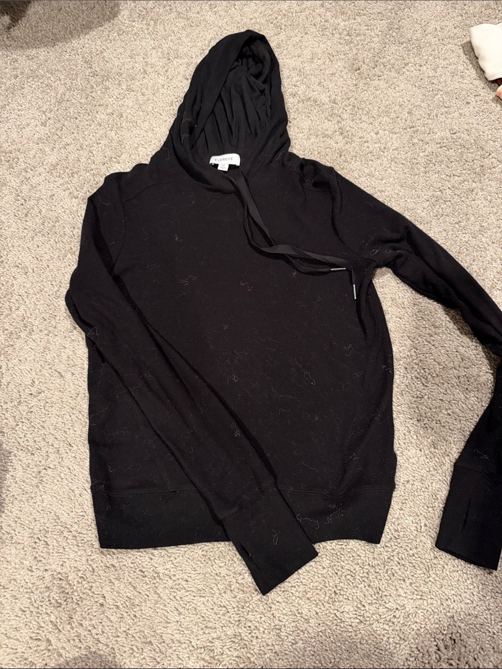 Evereve Black Hoodie Sweater
